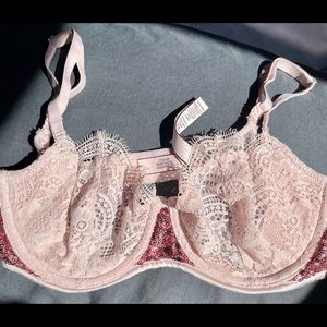 Victoria's Secret Sequin and Lace Pink Bra